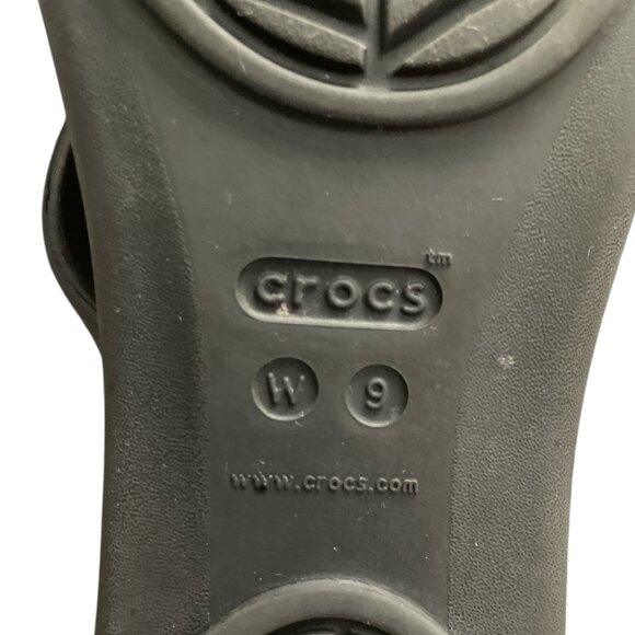 Crocs Kelli Black Strappy Sandals Lightweight Slip-On size 9 - Picture 7 of 7